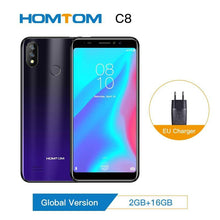 Load image into Gallery viewer, HOMTOM C8 Mobile Phone 5.5"18:9 Full Display Android 8.1 MT6739 Quad Core 2GB+16GB Smartphone Face Unlock Fingerprint ID 4G FDD - My Active Store 