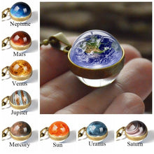 Load image into Gallery viewer, New Personality Fashion Double Side Glass Ball Necklace Earth Planet Pattern Jewelry Galaxy Astronomy Pendant Necklace - My Active Store 