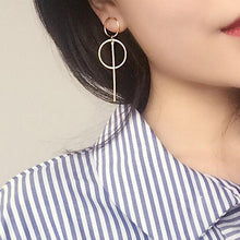 Load image into Gallery viewer, NEW Gold Metal Tassel Earrings for Women Long Circle Pendant Earings Fashion Jewelry Statement Geometric Vorbellen Voor Vrouwen - My Active Store 