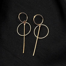 Load image into Gallery viewer, NEW Gold Metal Tassel Earrings for Women Long Circle Pendant Earings Fashion Jewelry Statement Geometric Vorbellen Voor Vrouwen - My Active Store 