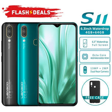 Load image into Gallery viewer, LEAGOO S11 Android 9.0 4G Smartphone 6.3"Waterdrop Display 4GB 64GB 3300mAh Helio P22 13MP Dual Camera Fingerprint smartphone - My Active Store 