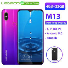 Load image into Gallery viewer, LEAGOO M13  Android 9.0 Smartphone 6.1'' HD  IPS Waterdrop Display 4GB RAM 32GB ROM MT6761 3000mAh Dual Cams 4G Mobile Phone - My Active Store 