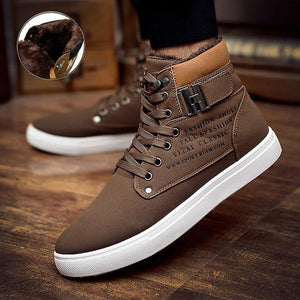 Ankle boots warm men snow boots winter Lace-up men shoes 2019 new arrival fashion flock plush winter boots men size 39-47 - My Active Store 