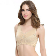Load image into Gallery viewer, M-3XL Women Underwear Sexy Lingerie Lace Solid Color Cross Side Buckle Wireless Push up Breathable Sleep Sports Bra - My Active Store 