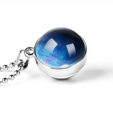 Load image into Gallery viewer, New Personality Fashion Double Side Glass Ball Necklace Earth Planet Pattern Jewelry Galaxy Astronomy Pendant Necklace - My Active Store 
