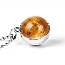 Load image into Gallery viewer, New Personality Fashion Double Side Glass Ball Necklace Earth Planet Pattern Jewelry Galaxy Astronomy Pendant Necklace - My Active Store 