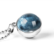 Load image into Gallery viewer, New Personality Fashion Double Side Glass Ball Necklace Earth Planet Pattern Jewelry Galaxy Astronomy Pendant Necklace - My Active Store 