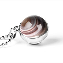 Load image into Gallery viewer, New Personality Fashion Double Side Glass Ball Necklace Earth Planet Pattern Jewelry Galaxy Astronomy Pendant Necklace - My Active Store 
