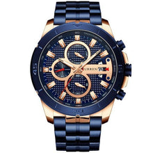 Load image into Gallery viewer, CURREN Men Watch Top Luxury Brand Stainless Steel Business Clock Chronograph Army Sports Quartz Male Watches Relogio Masculino - My Active Store 