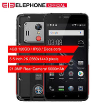 Load image into Gallery viewer, ELEPHONE Soldier 4GB 128GB IP68 Waterproof 5.5" 2K Screen mobile phone Android 8.0 Helio X25 Deca Core 21MP rugged Smartphone - My Active Store 