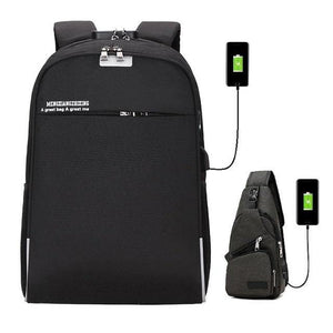 Teenager USB antitheft password backpacks Lightweight men's and women's travel Laptop school bag shoulder bag mochilas de escola - My Active Store 