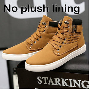 Ankle boots warm men snow boots winter Lace-up men shoes 2019 new arrival fashion flock plush winter boots men size 39-47 - My Active Store 