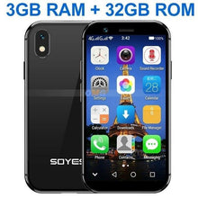 Load image into Gallery viewer, SOYES XS small mini 4G smartphone support Google play 3GB +32GB 2GB+16GB 3.0" mobile phone android 6.0 Unlock Dual sim Face ID - My Active Store 