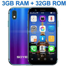Load image into Gallery viewer, SOYES XS small mini 4G smartphone support Google play 3GB +32GB 2GB+16GB 3.0" mobile phone android 6.0 Unlock Dual sim Face ID - My Active Store 