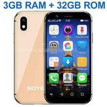 Load image into Gallery viewer, SOYES XS small mini 4G smartphone support Google play 3GB +32GB 2GB+16GB 3.0" mobile phone android 6.0 Unlock Dual sim Face ID - My Active Store 