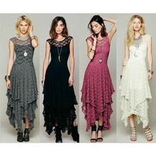 Load image into Gallery viewer, 2019 Summer Autumn Lace Up Fashion Sexy Long Dress Women High Quality Asymmetrical Backless Lady Beach Wear - My Active Store 