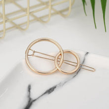 Load image into Gallery viewer, Fashion Woman Hair Accessories Triangle Hair Clip Pin Metal Geometric Alloy Moon Circle Hairgrip Barrette Girls Holder - My Active Store 