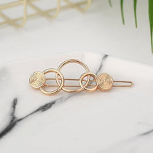 Load image into Gallery viewer, Fashion Woman Hair Accessories Triangle Hair Clip Pin Metal Geometric Alloy Moon Circle Hairgrip Barrette Girls Holder - My Active Store 