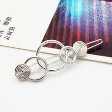 Load image into Gallery viewer, Fashion Woman Hair Accessories Triangle Hair Clip Pin Metal Geometric Alloy Moon Circle Hairgrip Barrette Girls Holder - My Active Store 