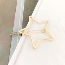 Load image into Gallery viewer, Fashion Woman Hair Accessories Triangle Hair Clip Pin Metal Geometric Alloy Moon Circle Hairgrip Barrette Girls Holder - My Active Store 