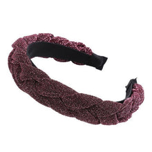 Load image into Gallery viewer, MOLANS Autumn Hair Accessories Wide Shiny Weaving Hairbands Braided Headband Hair Hoop Fashion Hair Bands Bezel Headdress - My Active Store 