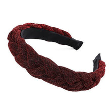 Load image into Gallery viewer, MOLANS Autumn Hair Accessories Wide Shiny Weaving Hairbands Braided Headband Hair Hoop Fashion Hair Bands Bezel Headdress - My Active Store 
