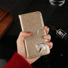 Load image into Gallery viewer, Love Jewell Case For Samsug Galaxy A7 A6 A8 J6 Plus 2018 Glitter Bling Leather Flip Case For Samsung J3 J5 J7 A3 A5 2017 Cover - My Active Store 