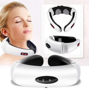 Electric Pulse Back and Neck Massager Far Infrared Heating Pain Relief Tool Health Care Relaxation - My Active Store 