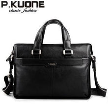 Load image into Gallery viewer, Genuine leather briefcase, laptop leather bag, for 15 inch notebook computer, 15.6 inch laptop bag - My Active Store 