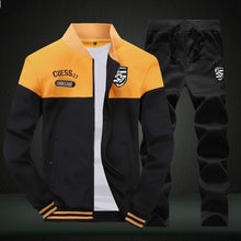 Load image into Gallery viewer, Riinr Brand New Men Sets Fashion Autumn Spring Sporting Suit Sweatshirt +Sweatpants Mens Clothing 2 Pieces Sets Slim Tracksuit - My Active Store 
