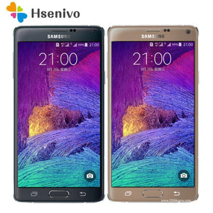 Original Note 4 unlocked Samsung Galaxy Note 4 N910A N910F N910P Cell Phone 5.7 " 16MP 3GB 32GB Mobile Phone refurbished - My Active Store 