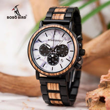 Load image into Gallery viewer, relogio masculino BOBO BIRD Watch Men Luxury Stylish Wood Watches Timepieces Chronograph Military Quartz Men's Gift - My Active Store 