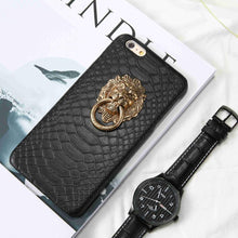 Load image into Gallery viewer, KISSCASE Ring Case For iPhone 6 6S 7 8 X Sexy Lion Holder PU Leather Back Cases For iPhone 7 8 6s 6 Plus 5 5S SE Cover Fundas - My Active Store 