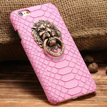 Load image into Gallery viewer, KISSCASE Ring Case For iPhone 6 6S 7 8 X Sexy Lion Holder PU Leather Back Cases For iPhone 7 8 6s 6 Plus 5 5S SE Cover Fundas - My Active Store 