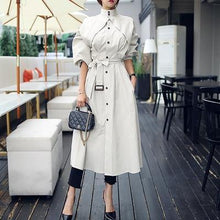 Load image into Gallery viewer, new arrival high quality women fashion comfortable loose a-line trench coat  professional temperament outdoor warm long trench - My Active Store 