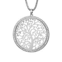 Load image into Gallery viewer, Gold Tree of Life Round Big Pendant Necklace CZ Crystal Pendant Popcorn Chain Long Sweater Collier For Women Best dropshipping - My Active Store 