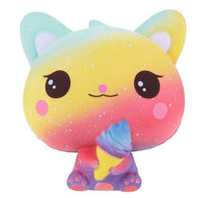 Load image into Gallery viewer, New Galaxy Ice Cream Cat Kitty Squishy Slow Rising Cute Jumbo Strap Soft Squeeze Scented Bread Cake Toy Gift Kid Fun 11*11*7CM - My Active Store 