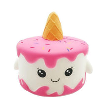 Load image into Gallery viewer, New Galaxy Ice Cream Cat Kitty Squishy Slow Rising Cute Jumbo Strap Soft Squeeze Scented Bread Cake Toy Gift Kid Fun 11*11*7CM - My Active Store 