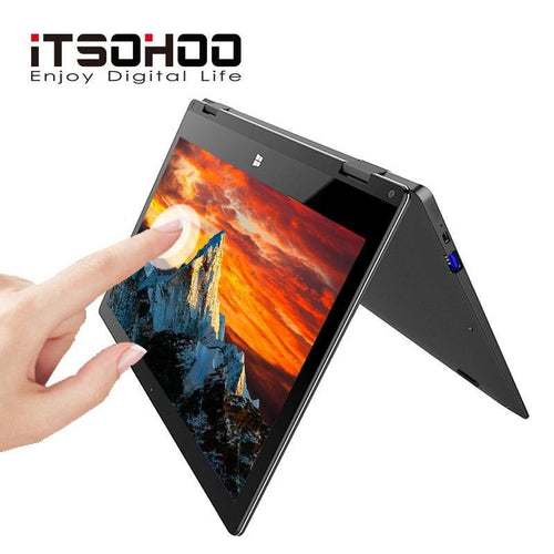 11.6 inch convertible laptops 360 degree touch screen notebook iTSOHOO 8GB RAM Metal Golden laptop fingerprint unlock computer - My Active Store 