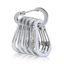 Load image into Gallery viewer, Booms Fishing CC1 6Pcs Aluminum Alloy Carabiner Keychain Outdoor Camping Climbing Snap Clip Lock Buckle Hook Fishing Tool 6Color - My Active Store 