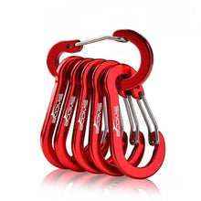 Load image into Gallery viewer, Booms Fishing CC1 6Pcs Aluminum Alloy Carabiner Keychain Outdoor Camping Climbing Snap Clip Lock Buckle Hook Fishing Tool 6Color - My Active Store 