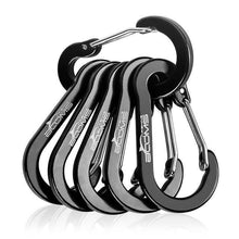 Load image into Gallery viewer, Booms Fishing CC1 6Pcs Aluminum Alloy Carabiner Keychain Outdoor Camping Climbing Snap Clip Lock Buckle Hook Fishing Tool 6Color - My Active Store 