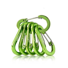 Load image into Gallery viewer, Booms Fishing CC1 6Pcs Aluminum Alloy Carabiner Keychain Outdoor Camping Climbing Snap Clip Lock Buckle Hook Fishing Tool 6Color - My Active Store 