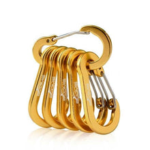 Load image into Gallery viewer, Booms Fishing CC1 6Pcs Aluminum Alloy Carabiner Keychain Outdoor Camping Climbing Snap Clip Lock Buckle Hook Fishing Tool 6Color - My Active Store 