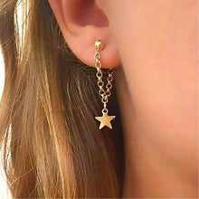 Load image into Gallery viewer, New Fashion Gold Star Moon Shape Earrings Simple Ear Ring Ethnic Jewelry Gift Crystal Round Geometric Earrings for Women Bijoux - My Active Store 
