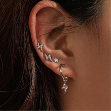 Load image into Gallery viewer, New Fashion Gold Star Moon Shape Earrings Simple Ear Ring Ethnic Jewelry Gift Crystal Round Geometric Earrings for Women Bijoux - My Active Store 