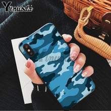 Load image into Gallery viewer, Yinuoda Camouflage Pattern Camo military Army Black Soft Shell Phone Cover for Apple iPhone 8 7 6 6S Plus X XS MAX 5 5S SE XR - My Active Store 