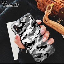 Load image into Gallery viewer, Yinuoda Camouflage Pattern Camo military Army Black Soft Shell Phone Cover for Apple iPhone 8 7 6 6S Plus X XS MAX 5 5S SE XR - My Active Store 