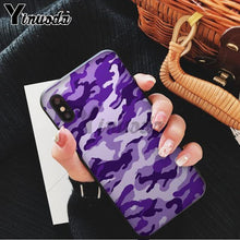 Load image into Gallery viewer, Yinuoda Camouflage Pattern Camo military Army Black Soft Shell Phone Cover for Apple iPhone 8 7 6 6S Plus X XS MAX 5 5S SE XR - My Active Store 