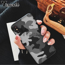 Load image into Gallery viewer, Yinuoda Camouflage Pattern Camo military Army Black Soft Shell Phone Cover for Apple iPhone 8 7 6 6S Plus X XS MAX 5 5S SE XR - My Active Store 